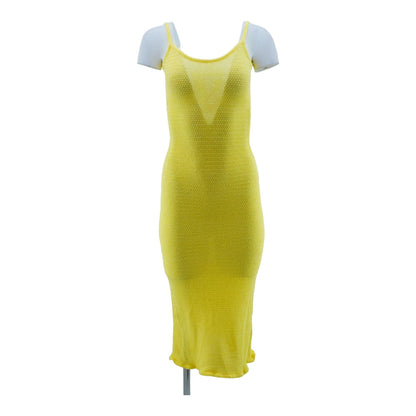 Yellow Solid Maxi Dress