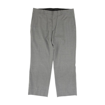 Gray Solid Dress Pants