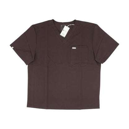 Brown Solid Scrub Top T-Shirt