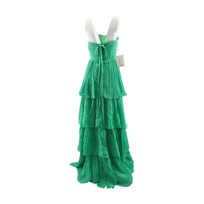 Green Solid Maxi Dress