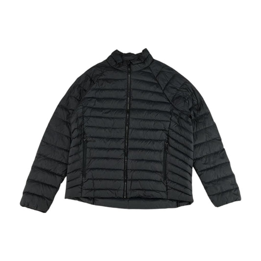 Black Solid Puffer Jacket