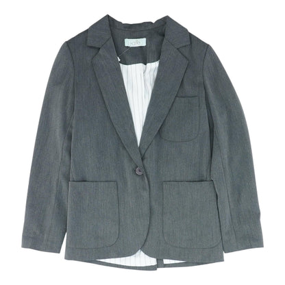 Gray Solid Blazer