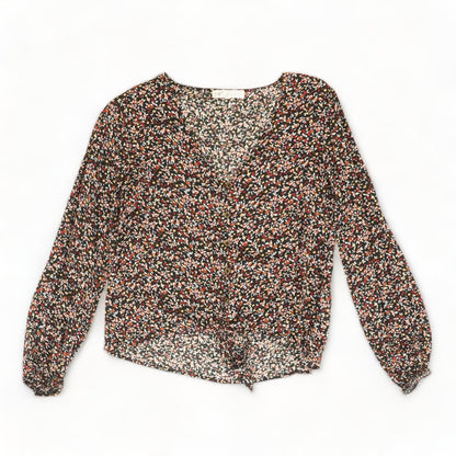 Multi Floral Long Sleeve Blouse