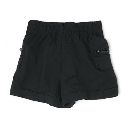 Black Solid Active Shorts