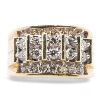 10K Gold Diamond Cigar Band