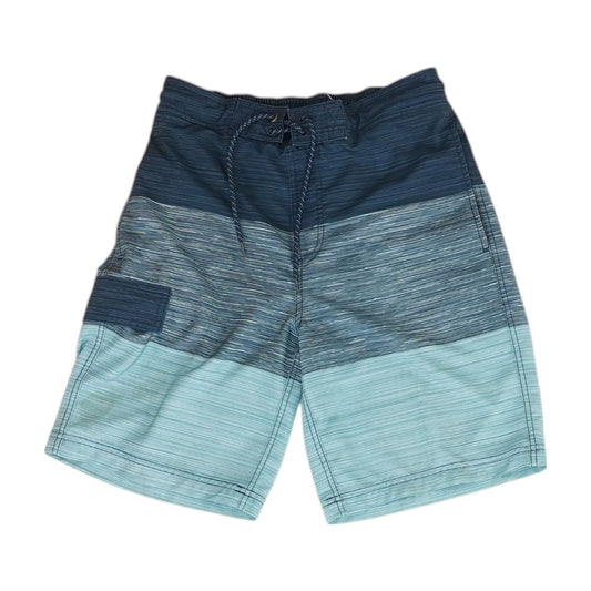 Teal Color Block Swim Shorts