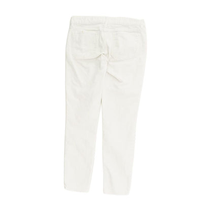 White Solid Pants