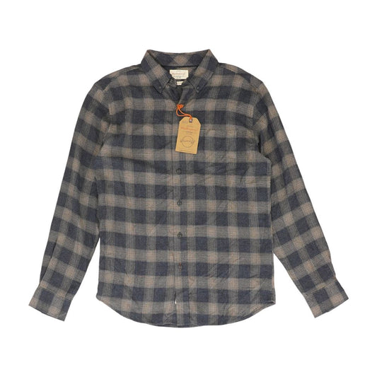 Navy Plaid Flannel Button Down