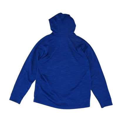 Blue Solid Hoodie Pullover