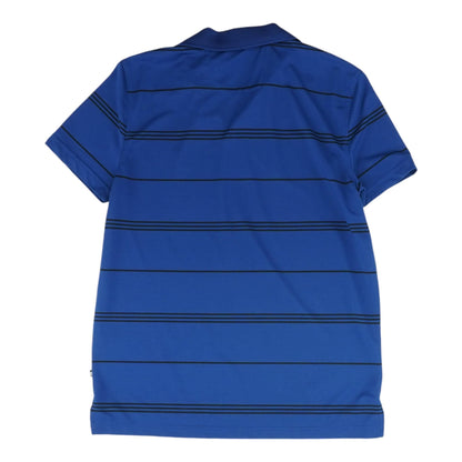 Navy Striped Short Sleeve Polo