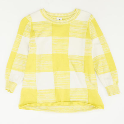 Yellow Check Pullover Sweater