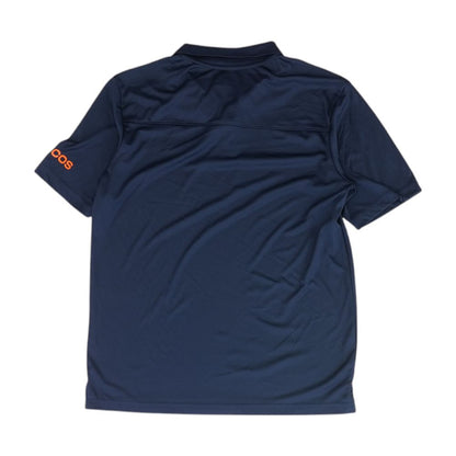 Navy Denver Broncos Solid Short Sleeve Polo