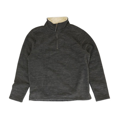 Gray Solid 1/4 Zip Pullover