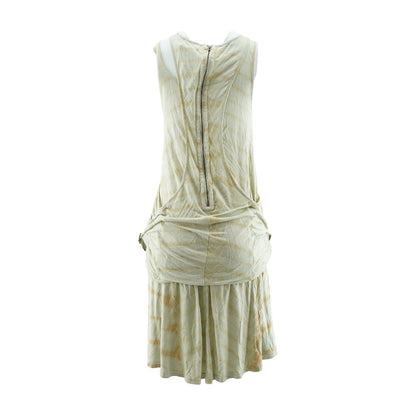 Beige Tie Dye Midi Dress