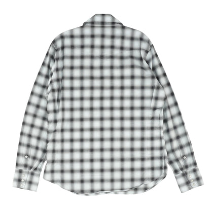 Blue Plaid Degrade Long Sleeve Button Down