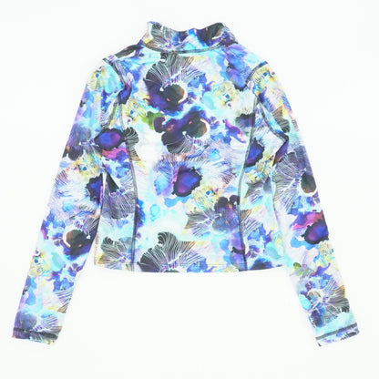 Blue Floral 1/4 Zip