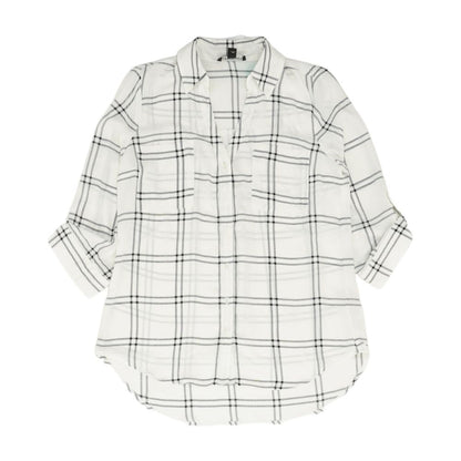 White Plaid Button Down