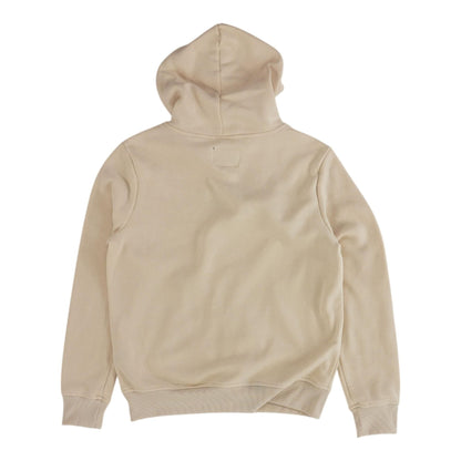 Beige Solid Hoodie Pullover