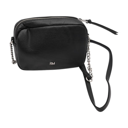 Black Faux Leather Crossbody Bag