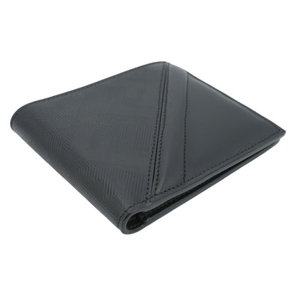 Black Leather Shadow Diagonal Wallet