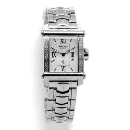 Colvmbus CCSTRH With Diamond Accented Bezel Stainless Steel Watch