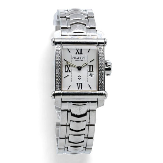 Colvmbus CCSTRH With Diamond Accented Bezel Stainless Steel Watch