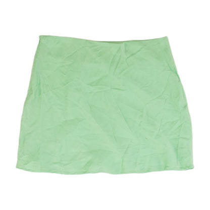 Neon Green Solid Mini Skirt