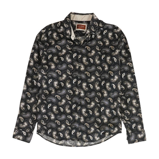 Black Paisley Long Sleeve Button Down