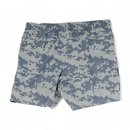 Gray Geometric Active Shorts