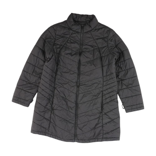 Black Solid Puffer Jacket