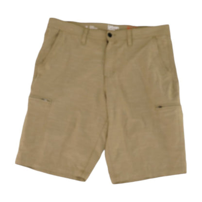 Khaki Striped Cargo Shorts