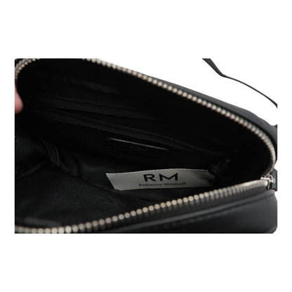 Black Faux Leather Crossbody Bag