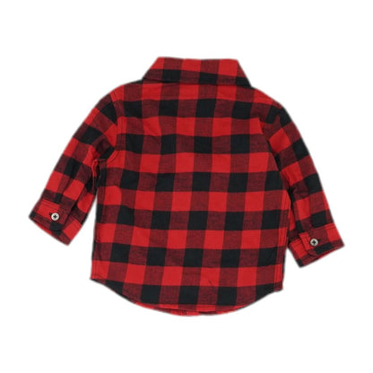 Red Check Long Sleeve Button Down