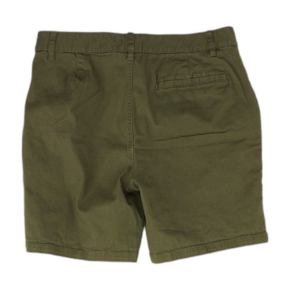 Green Solid Chino Shorts