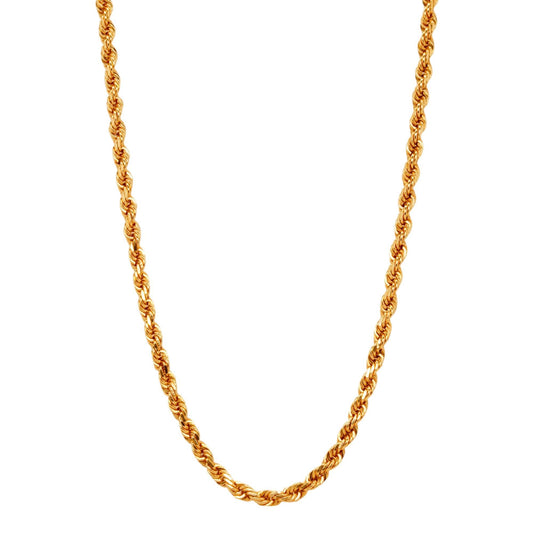 10K Gold Rope Link Chain Necklace