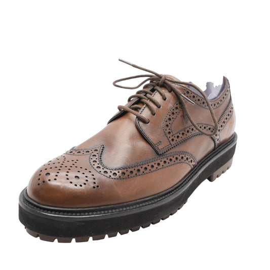 Brown Chunky Sole Leather Brogues Derby