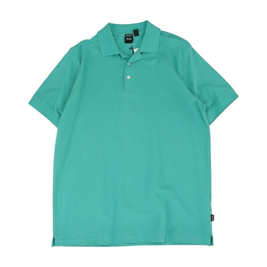 Green Solid Short Sleeve Polo