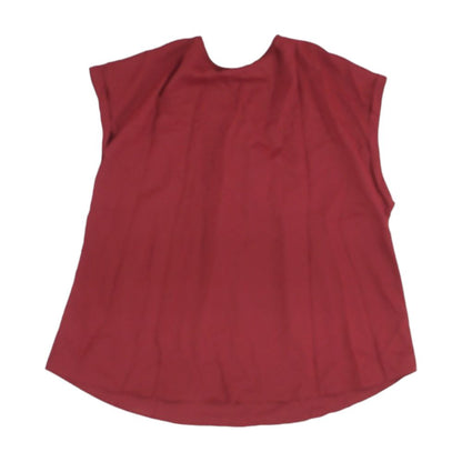 Maroon Solid Short Sleeve Blouse