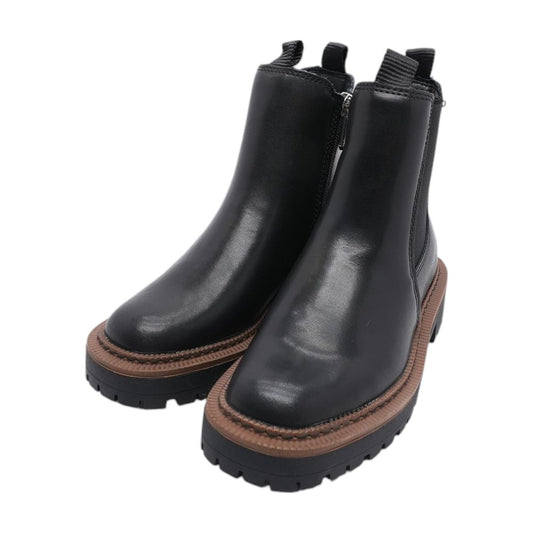 Black Textile Boot Shoes