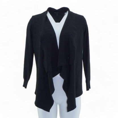 Charcoal Solid Cardigan Sweater