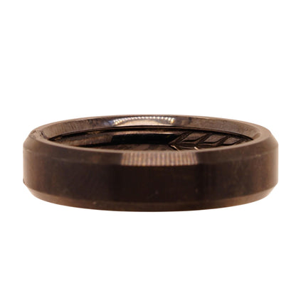 Black Titanium Beveled Band