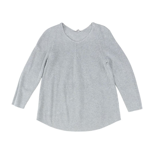 Gray Solid Pullover Sweater