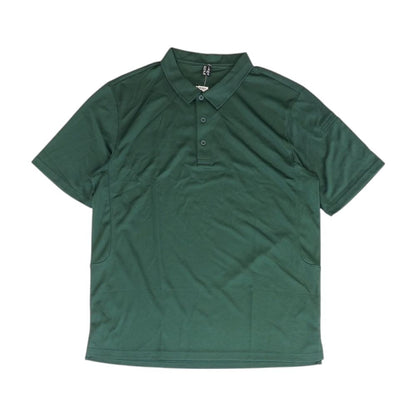 Green Solid Short Sleeve Polo