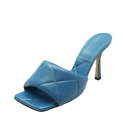 Blue Leather Lido Heels