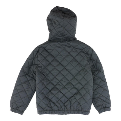 Black Solid Puffer Jacket