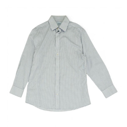 Navy Check Long Sleeve Button Down