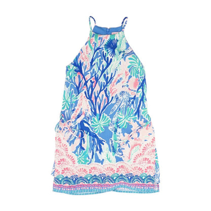 Blue Graphic Romper