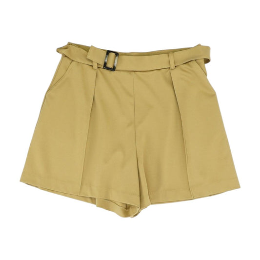 Tan Solid Khaki Shorts