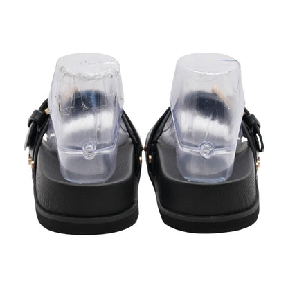 Black Casual Slide Sandals