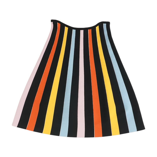 Multi Striped Midi Skirt